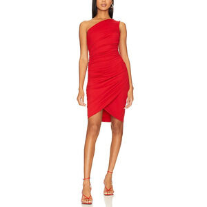 Susana Monaco Red One Shoulder Dress Size S - NWT